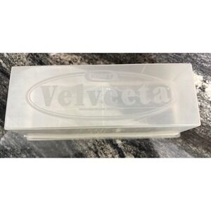 Vintage Kraft Velveeta Cheese Loaf Storage Container Clear Plastic Reusable Box
